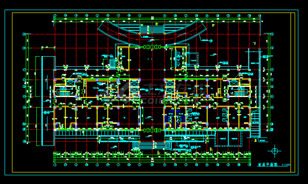 某市医院建筑施工设计CAD详细图-图二