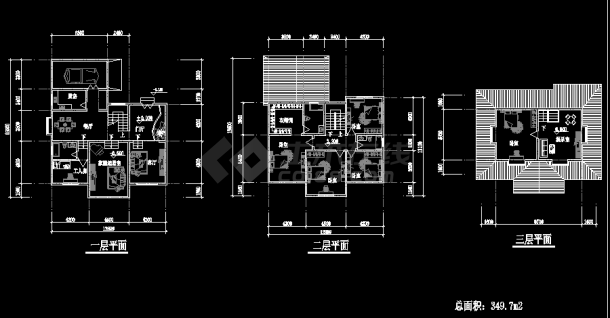 某地简单的小型二层别墅建筑结构图纸-图二