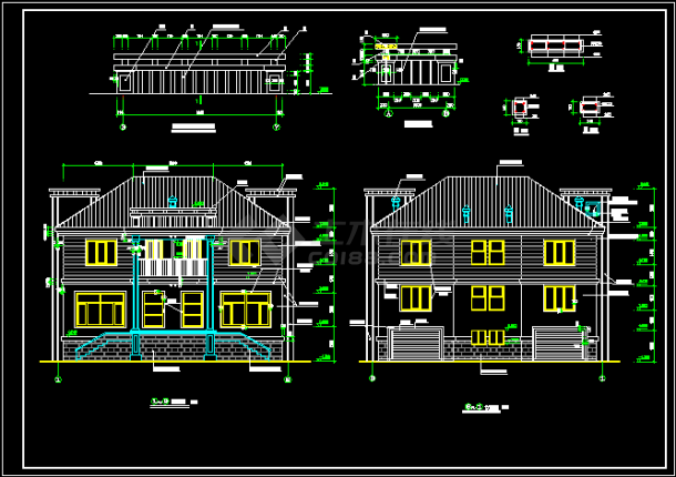 一套比较详细的别墅建筑施工图纸（含设计说明）-图二