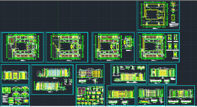 某地区五层学校教学楼建筑设计CAD施工图_图1