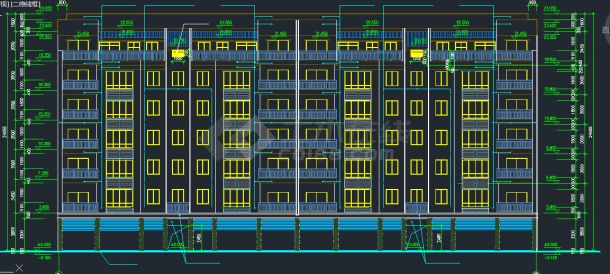 重庆某小学教职工宿舍楼建筑设计CAD施工图-图二