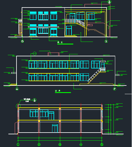 某二层多功能食堂建筑设计CAD施工图纸-图二