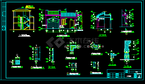 典型别墅全套建筑施工CAD设计方案图纸-图二