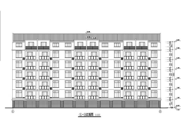 某地六层框架结构居民楼建筑设计施工图_图1