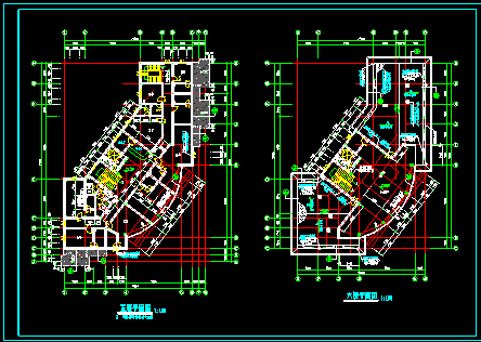 某市滨江新区新桥村小区会所建施设计CAD图纸-图二