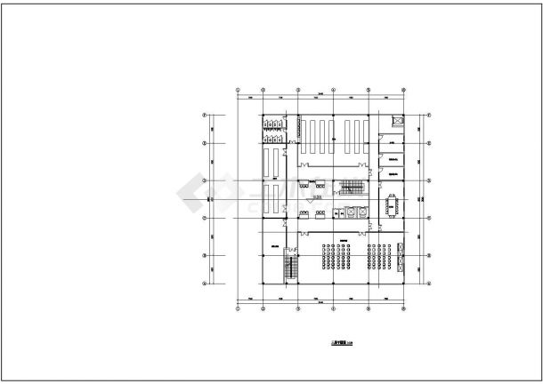 某地三层框架结构烈士纪念馆建筑设计施工方案图-图二