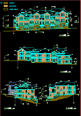 杭州27套独立山地别墅CAD建筑设计施工图纸-图二