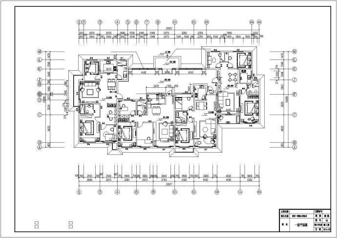 新兴住宅小区样板间建筑结构施工设计图_图1