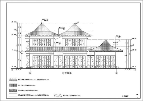 海南省某地2层框架结构别墅建筑设计施工-图二