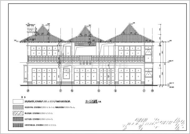 海南省某地2层框架结构别墅建筑设计施工图-图一