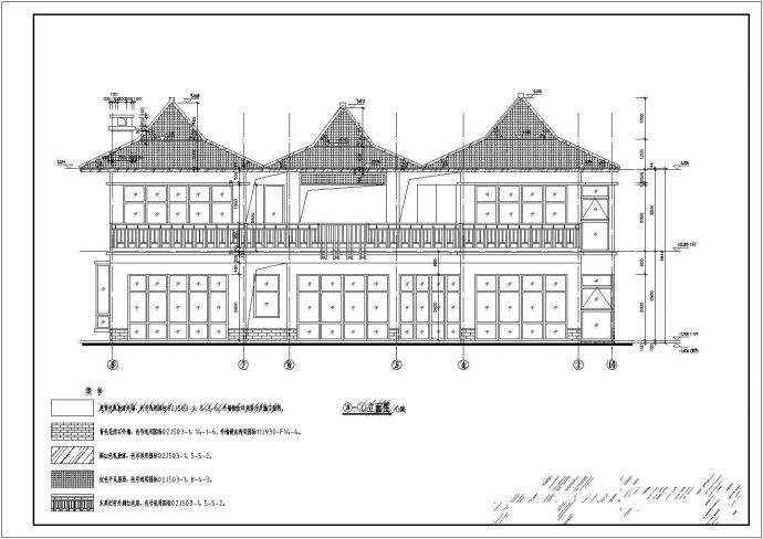 海南省某地2层框架结构别墅建筑设计施工图_图1