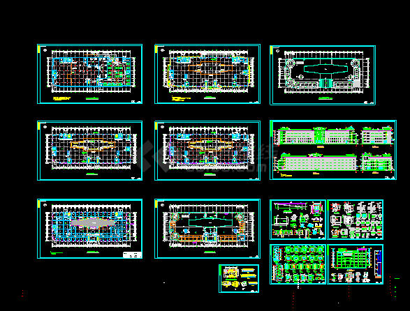 某地方大型商场全套图设计CAD图纸-图一