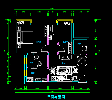 某地公寓室内装修施工设计CAD详图纸-图二