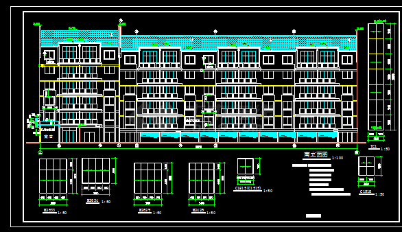 新民花园住宅建筑施工CAD设计图纸-图二