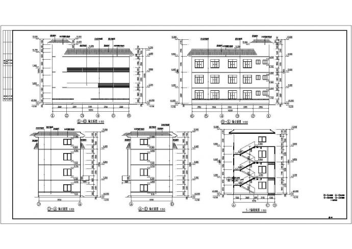 广西某三层框架结构工商所建筑设计施工图_图1