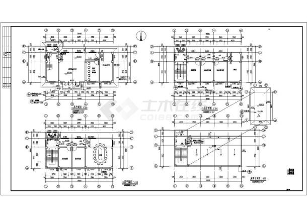 广西某三层框架结构工商所建筑设计施工图-图二