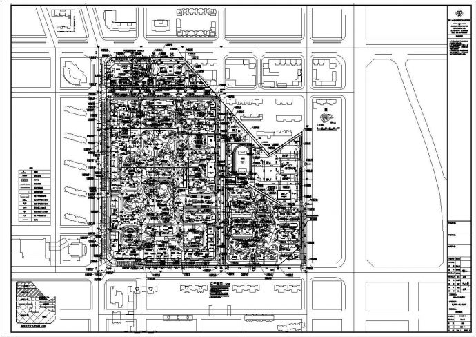 唐山铂悦山高层住宅小区规划平面总图图纸_图1