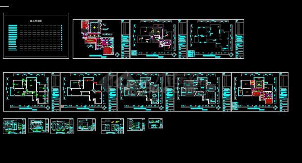 某地区简约欧式三房户型住房装修设计cad施工图-图一