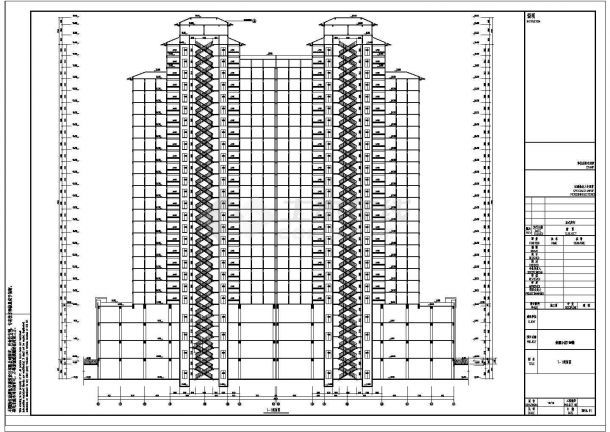 某地25层框架结构商住楼建筑设计施工图-图一