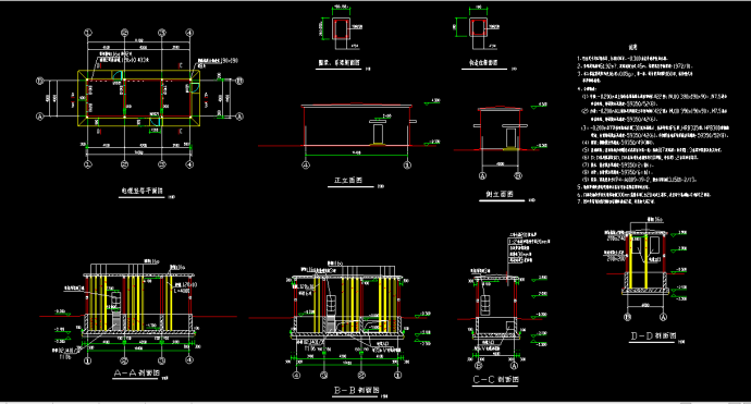某地建筑电缆竖塔cad施工设计图纸 _图1