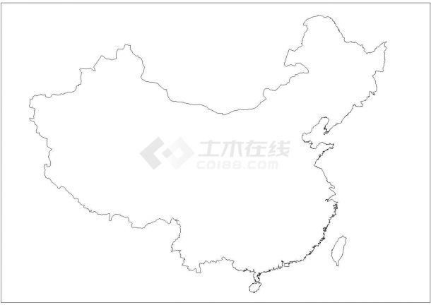 中国完整地图包含行政区域（cad版）-图一