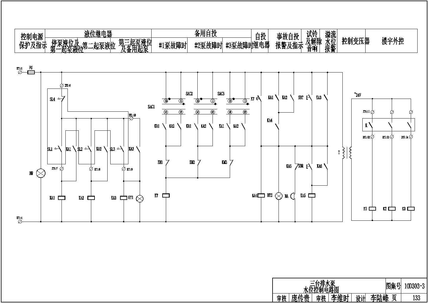 《常用电机控制电路图》(CAD版10D303-2、10D303-3)