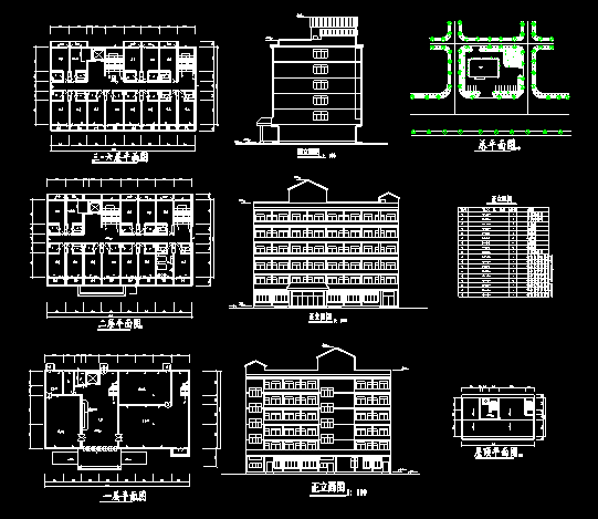 某单位院内宾馆CAD建筑设计方案图_图1