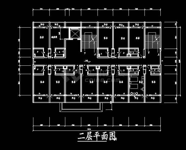 某单位院内宾馆CAD建筑设计方案图-图二