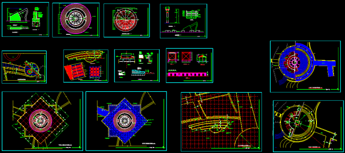 某地雕塑、休闲、城市广场CAD建筑施工图_图1