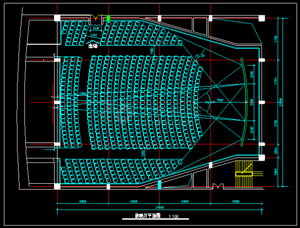 某地电影院CAD建筑设计施工详图-图一