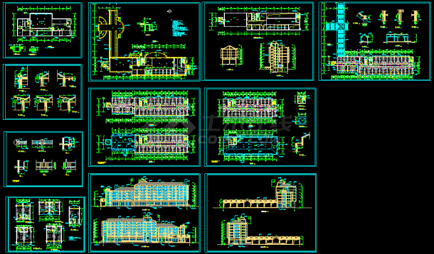 某度假中心CAD建筑设计施工全套图-图一
