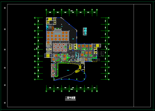 多功能经济型酒店建筑设计CAD施工图纸-图二