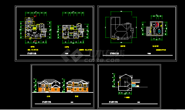 一套别墅建筑设计方案图（共4张）-图一