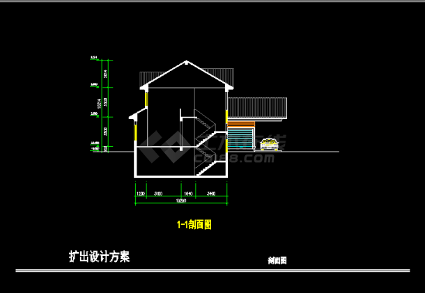 一套别墅建筑设计方案图（共4张）-图二