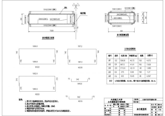 【大连】马栏河星海大桥工程设计图纸_图1