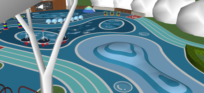 现代海洋主题儿童乐园su模型_图1