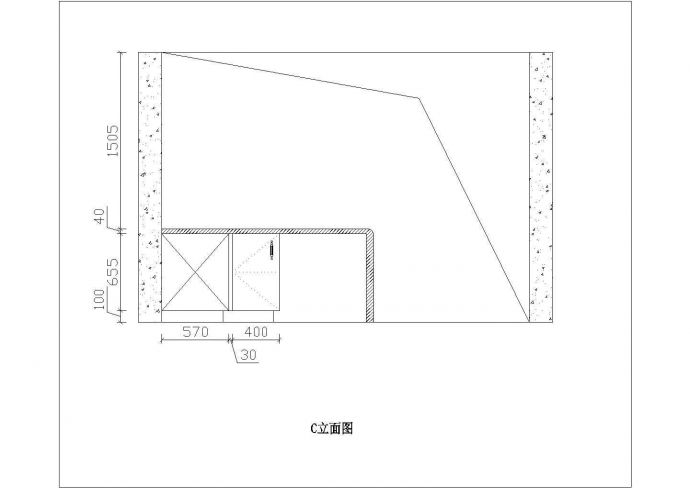 乌江恬苑室内装修A1-1橱柜设计图纸（兼有、无消毒柜）_图1