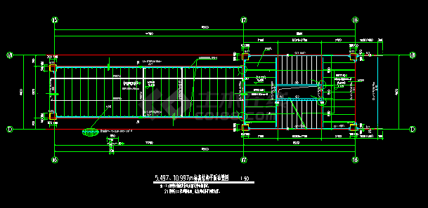 经典建筑配电间结构cad施工设计图-图一