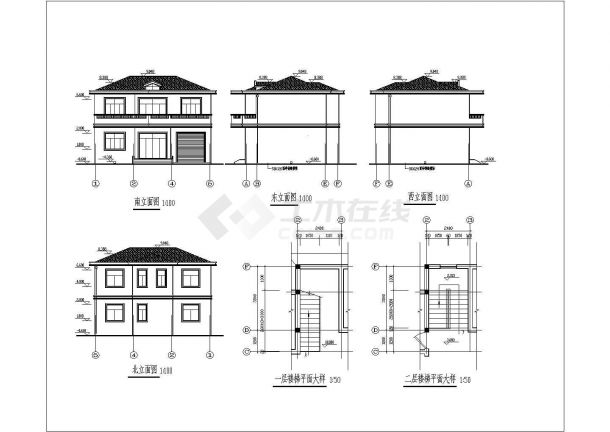 【广东】某两层别墅建筑结构施工图纸-图二
