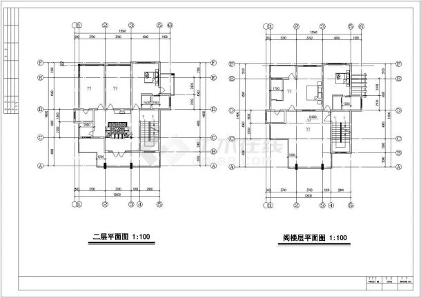 某地四层别墅建筑结构设计施工图纸-图二
