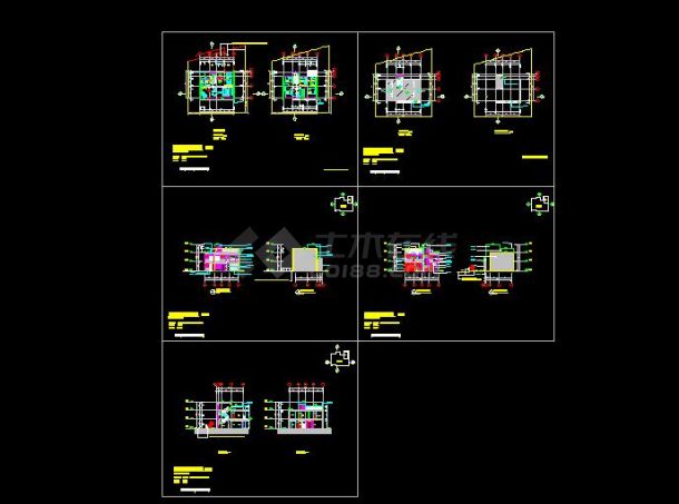 某地一套现代别墅建筑施工CAD图-图一