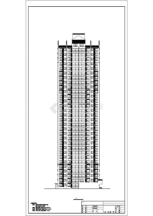 【甘肃】某30层人防住宅楼建筑施工图-图一