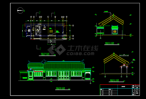 北方某四合院西厢房建筑设计cad施工图-图一