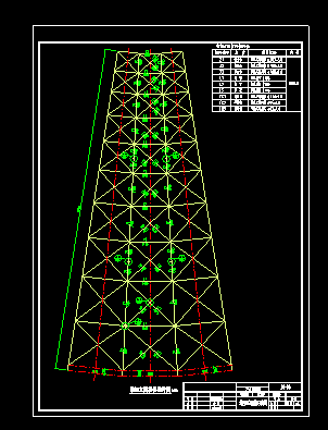 某三角烟囱塔架结构cad施工设计图 -图二