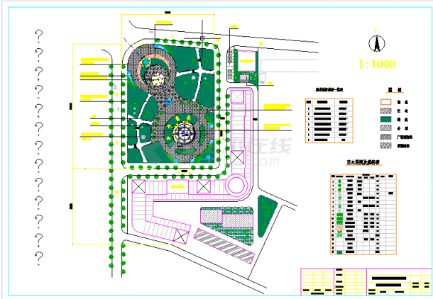 浦江县文化广场规划设计方案cad图纸-图二