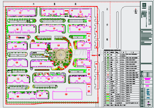 【济阳】腾骐西区居住及公园景观绿化设计施工图-图一