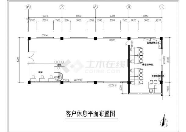 【浙江】杭州好云路东风标致4s展示厅建筑施工图纸-图一
