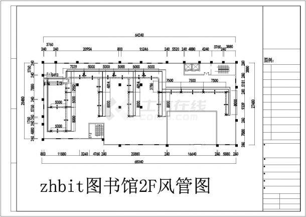 【珠海】某七层图书馆中央空调系统设计CAD图-图二