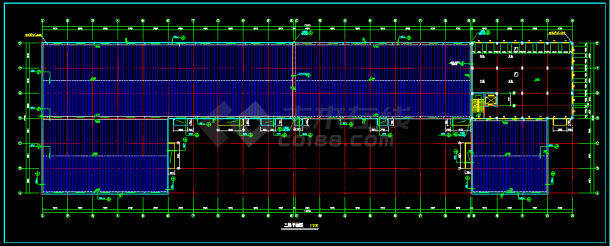某工业区厂房结构cad施工设计图-图二