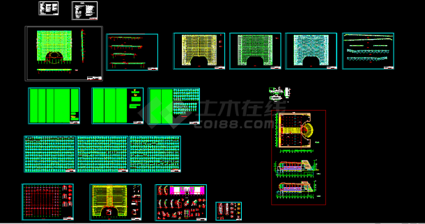 实用体育馆结构cad详细施工设计图-图一
